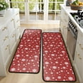 thumbnail image 4 of Kitchen Rugs Sets Of 2,Red Christmas Snowflake Pattern Anti Fatigue Kitchen Mat Rugs Non Slip Washable,Decorative Kitchen Floor Mats for Kitchen,Sink,Laundry,17"x47"+17"x47", 4 of 5