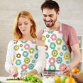 thumbnail image 3 of Pioneer Flower Floral Print Pattern Apron for Women and Men, Cotton Linen Waterproof with Pockets, Adjustable, 33x27 Inch for Kitchen, Gardening, BBQ, Salon, 3 of 6