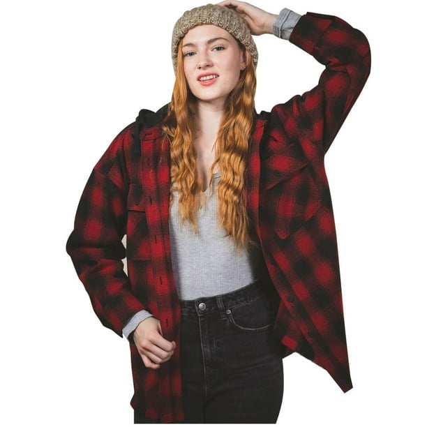 Plaid sale coat red