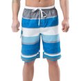 thumbnail image 1 of Men's Swim Trunks, Quick Dry Board Shorts, Colorful Stripe Swimming Shorts, 1 of 6