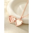 thumbnail image 5 of U7 Stripe Locket Necklace Rose Gold Plated Heart Pendant for Women Daughter Mother's Day Valentine Personalized Memorial Gift Custom Love Heart Necklaces, 5 of 8