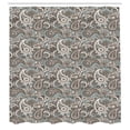thumbnail image 2 of Ambesonne Flower Shower Curtain, Traditional Paisley Floral, 69"Wx84"L, Dark Tan, 2 of 4