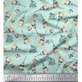 thumbnail image 1 of Soimoi Cotton Cambric Fabric Text,Floral & Eiffel Tower Architectural Print Fabric by Yard 42 Inch Wide, 1 of 1