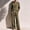 Army Green, variant on Morttic Women's Loose Fashion Two-Piece Set Half-Button Long Sleeve Top & Elastic Waist Wide-Leg Pants with Pockets Black,L
