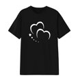 thumbnail image 4 of Blouses à Manches Courtes pour Femmes Mode Femme Uni Col Rond Imprimé T-Shirt à Manches Courtes Impression Blouse Ample Hauts Femmes Hauts à Manches Courtes Hauts à Manches Courtes pour Femmes, 4 of 5