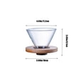 thumbnail image 3 of Glass Coffee Filter Mug, Reusable Portable Drip Coffee Filter with Wooden Base, Hand Brew Coffee Mug for Home and Office, Elegant and Practical Coffee Accessory, 3 of 6