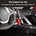 thumbnail image 3 of TINKI 3pcs Gear Shift Knob Head Cover Trim for Chevrolet Corvette C7 2014-2019 Car Interior Accessories (Carbon Fiber), 3 of 7
