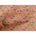 thumbnail image 4 of oneOone Cotton Poplin Peach Fabric Leaves|Palm Tree & Dinosaur Sewing Craft Projects Fabric Prints By Yard 56 Inch Wide, 4 of 4