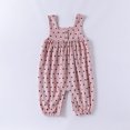 thumbnail image 4 of Mceream Boys Girls Polka Dot Romper Button Front & Elastic Cuff Design for 3-24 Months Soft Cotton Adjustable Shoulder Straps for Comfortable Sleeveless Jumpsuit for Summer Outings, 4 of 6