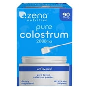 Zena Nutrition Pure Colostrum 2000 mg, Unflavored, 6.34 Ounce (90 Servings)