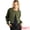 Green, variant on Women's Elegant Stylish Duster Coat with Buckle Closure L Blue