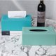 thumbnail image 3 of Caja de pañuelos de cuero PU, funda, soporte, caja de almacenamiento, caja de soporte, servilletero, organizador Verde Macarena Funda para pañuelos de escritorio, 3 of 8