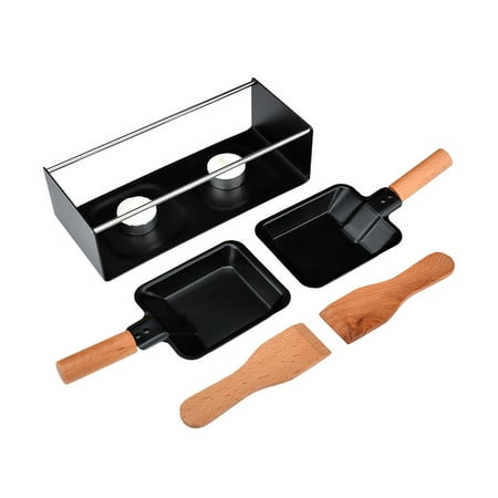 

Papaba 5Pcs/Set Mini Non-stick Coating Cheese Baking Tray with Wood Handle Spatula