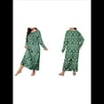thumbnail image 3 of Camisón de Larga para Mujer, Estampado, Camiseta, Vestido de Dormir Alce - Verde 4XL, 3 of 6