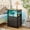 Black-2 Drawers, variant on TOMNK Nightstand with LED Lights & Charging Station, Side Table with Tempered Glass Top, USB Ports & Outlets, Fabric Drawers for Bedroom/Living Room, Black