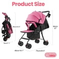 thumbnail image 6 of Limorve Lightweight One‑Hand Fold Baby Stroller, Adjustable Backrest Toddler Pushchair with 5‑Point Harness, Large Storage Basket & Cup Holder for 0‑2 Years Old, 6 of 8