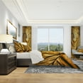 thumbnail image 3 of Designart 'Golden Dream Abstract' Modern & Contemporary Duvet Cover Set, 3 of 4