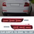 thumbnail image 2 of Unique Bargains LED Rear Bumper Reflector Fog Brake Tail Light Red Light for Suzuki Ciaz 2014-2018 Red Lens 1 Pair, 2 of 6