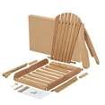 thumbnail image 5 of UHOMEPRO Folding Adirondack Chair Set of 4, Outdoor Weather Resistant Patio Lawn Chair, Wooden Fire Pit Chair for Outside Deck Garden Backyard Balcony, Patio Furniture Set Lounge Chairs, Wood, 5 of 8