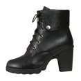 thumbnail image 1 of B91xZ Bottines pour Femmes Classiques Ultra Mini Plateforme Mode, Noir 8.5, 1 of 5