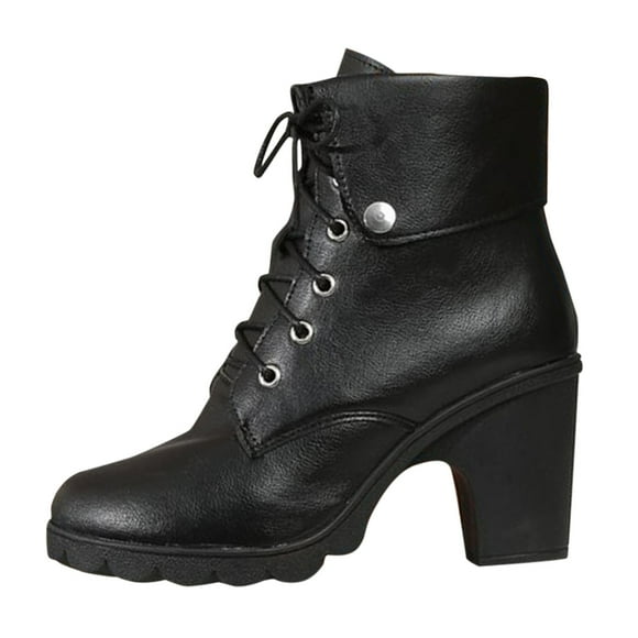 B91xZ Womens Booties Classic Ultra Mini Platform Fashion Boot,Black 8.5