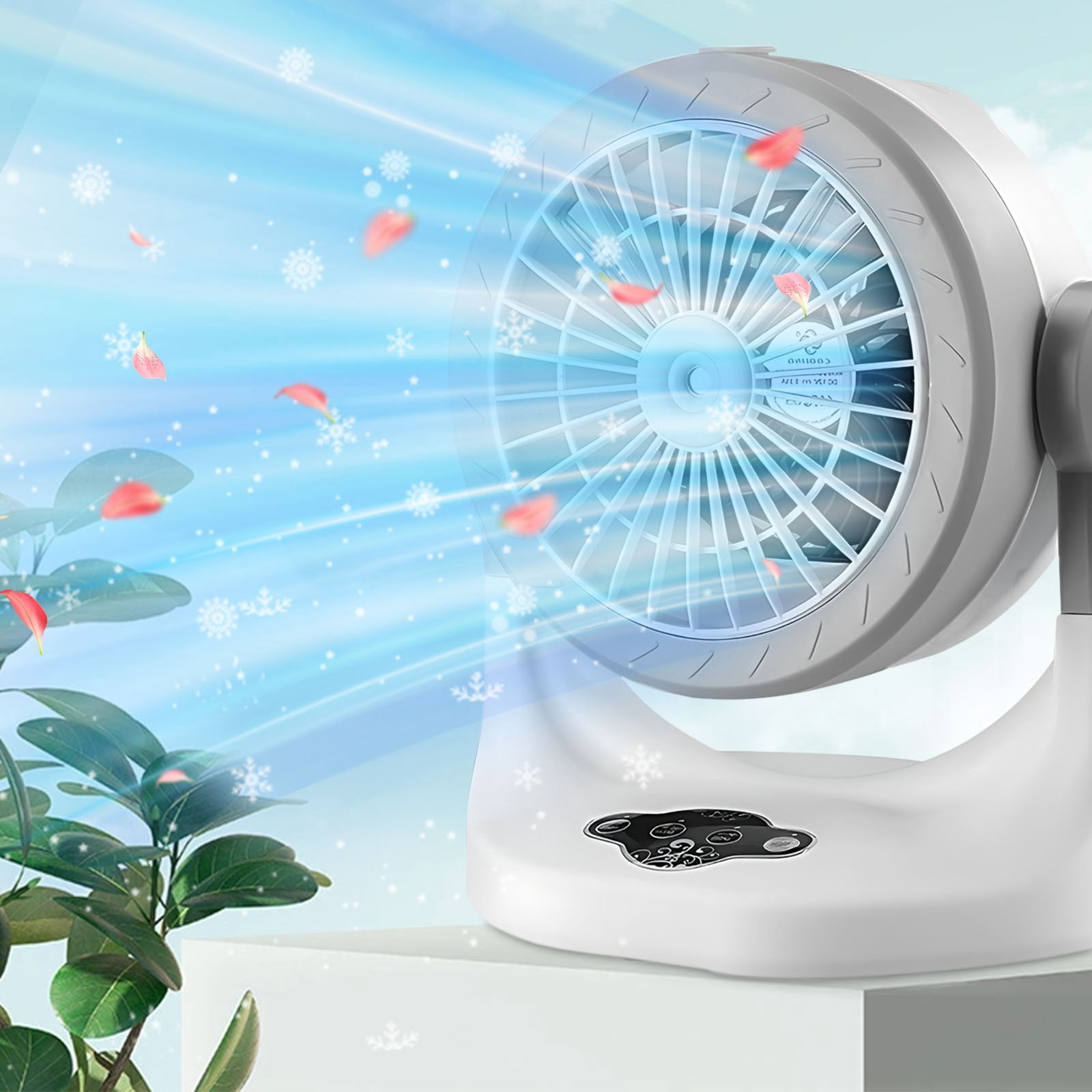 BUERCWS Mini Desk Cooler - Hydro-Chill System Cools Hot Air Fast, Compact Design Fits Nightstand or Table for Instant Comfort