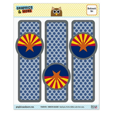Arizona State Flag Glossy Laminated Bookmarks - Set of 3