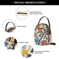 thumbnail image 4 of FORMRS Crossbody Bag for Women Quilted Travel Shoulder Cell Phone Purse with Chain Strap Handbag, Vibrant Japanese Flowers, 4 of 7