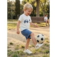 thumbnail image 6 of BemeyourBBs Kids Toddler Baby Boys Football Outfit Infant Baby Boy Summer Clothes Short Sleeve Tractor Soccer T-shirt with Elastic Waist Pockets Shorts Set Toddler Summer Outfit, 6 of 9