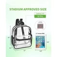 thumbnail image 2 of Mochila transparente MAY TREE Bolsa de estadio transparente de PVC negro, 2 of 6
