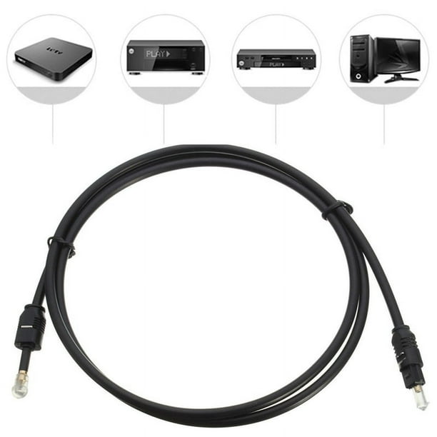 2X 1M 3Ft Toslink A Mini Plug 3.5mm Cable de Audio óPtico Digital SPDIF Chapado en Oro