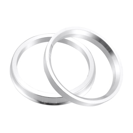 Unique Bargains 2 Pcs 60.1mm to 64.1mm Universal Car Hub Centric Rings Silver Tone