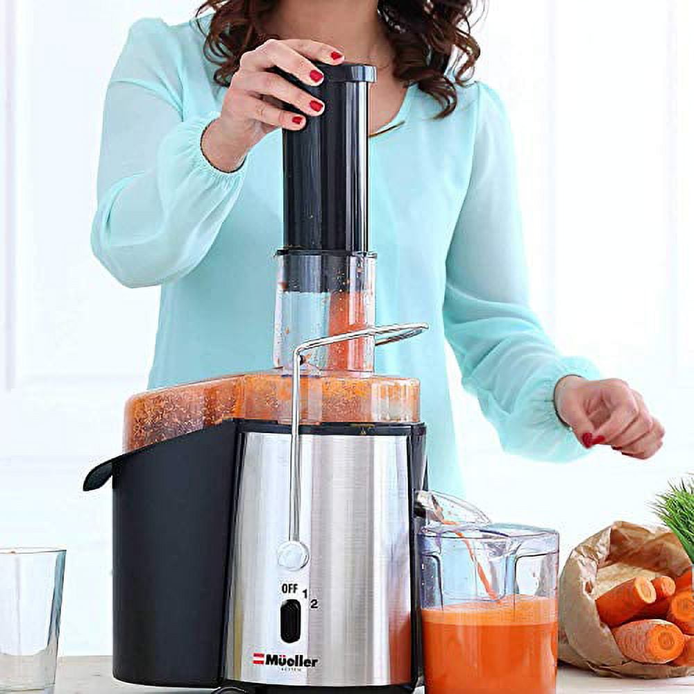 Mueller Juicer Ultra Power, Easy Clean Extractor Press Centrifugal Juicing Machine, Wide 3 Feed Chute for Whole Fruit Vegetable