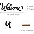 thumbnail image 3 of Wood Cutout Welcome Sign Laser Cut Wooden Wall Decor Sculpture Hanging Decor Wall Art Decoration for Home Gallery Office Front Door Black 12 x 4.5 inch, 3 of 9