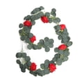 thumbnail image 1 of Guirnalda De Rosas Falsas, Guirnalda De Flores Multifuncional Realista De 72,8 Pulgadas Para Decoración Del Hogar Para Fiesta De Bodas, 1 of 7