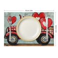 thumbnail image 3 of Shiartex  Valentine's Day Placemats, Buffalo Plaid Truck Love Hearts Farmhouse Holiday Kitchen Dining Table Decoration for Indoor Outdoor Dinner Party Décor 18x12in, 3 of 8