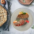 thumbnail image 3 of GUOOL 12.60 Inch Glass Desserts , Stripes Pattern Dinner , Kitchen Salad with Stripe, 3 of 9