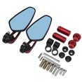 thumbnail image 3 of VOBOR Espejo retrovisor para Motocicleta, Espejo Trasero para ATV, Accesorios para automóvil, Giratorio de 360 ​​Grados, Universal para Soporte de 8MM/10MM(Rojo), 3 of 5