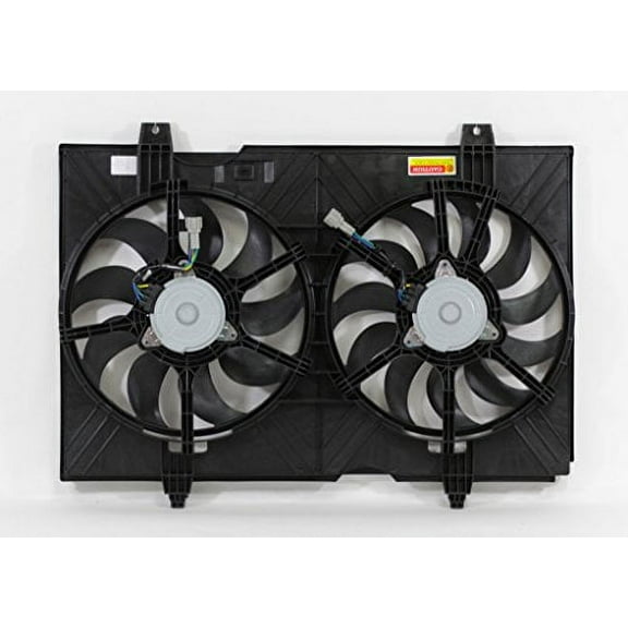 Dual Radiator and Condenser Fan Assembly - Pacific Best Inc. Fit/For NI3115154 13-18 Nissan NV200, 15-17 Chevrolet City Express