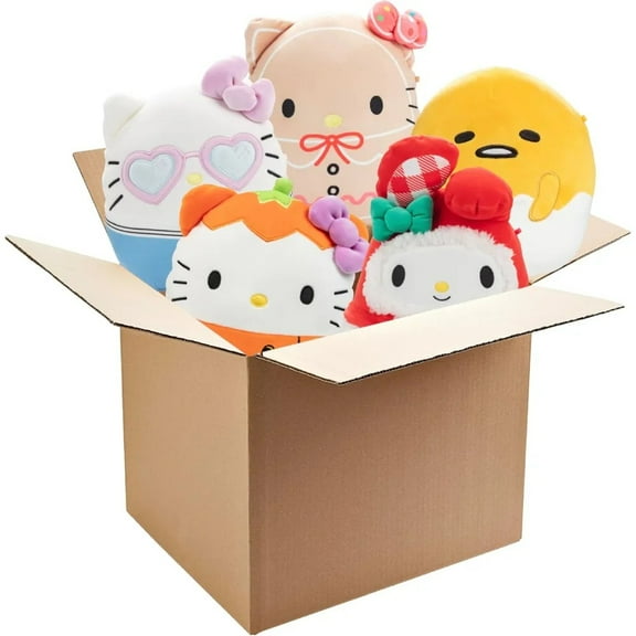 Squishmallows 8" Mystery Hello Kitty Sanrio 3-Squish Blind Box - Get Three Officially Licensed Sanrio Collectible Plush for Less -Soft & Squishy Stuffed Animal Toy - Gift Set for Kids, Girls & Boys