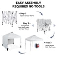 thumbnail image 6 of 10 x 10 Pop Up Canopy, All Season Instant Canopy with 2 Sidewalls and Vented Roof, Wheeled Carry Bag and Sandbag for Camping, Picnic, Party, White, 6 of 9