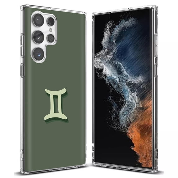 TalkingCase Slim Phone Case Compatible for Samsung Galaxy S22 Ultra 5G, Gemini Astrology Print, Thin Light, Flexible, Soft, USA