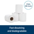 thumbnail image 3 of Camco TST 1-Ply Toilet Paper for RV & Marine, 4 Individual Rolls, 280 Flushable Sheets, 3 of 7