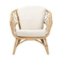 thumbnail image 2 of Baxton Studio Feya Modern Bohemian Natural Brown Antique Rattan Armchair, 2 of 10