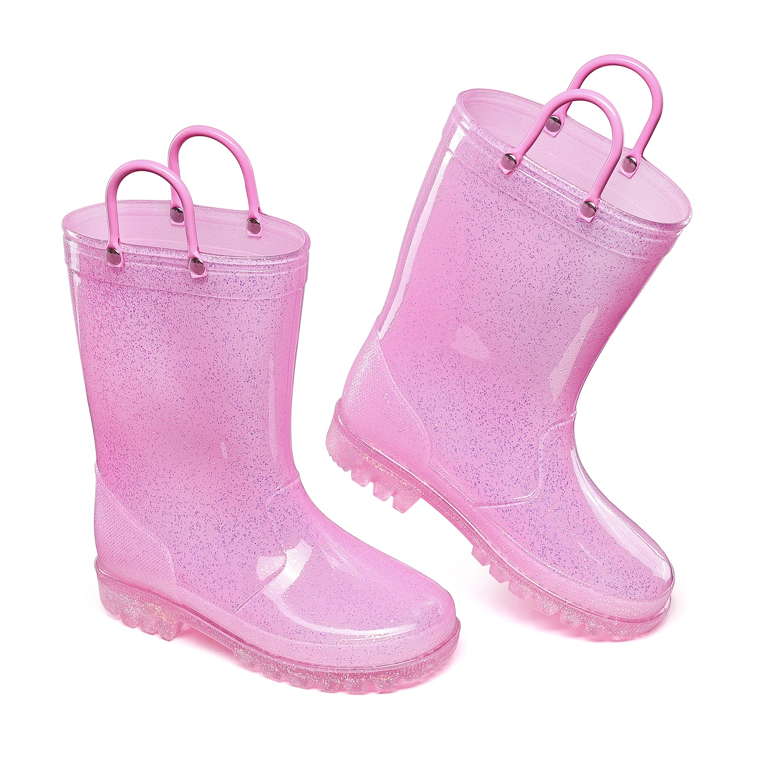 Bocca Kids' Waterproof Glitter Rain Boot Pink photo 5