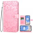 thumbnail image 1 of Case for Oneplus 7T Wallet Case Leather Premium PU Embossed Design Magnetic Closure Protective Cover with Card Slots for Oneplus 7T, Rose Gold, 1 of 5