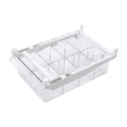 thumbnail image 3 of Organizador de cajones para refrigerador, soporte para estantes, contenedores de almacenamiento transparentes y extensibles. 8 rejillas, 3 of 9