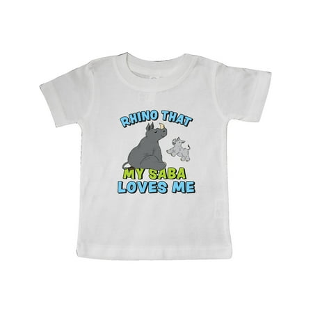 

Inktastic Rhino That My Saba Loves Me with Cute Rhinos Gift Baby Boy or Baby Girl T-Shirt