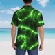 thumbnail image 4 of Fotbe Green Lightning Camisa Hawaiana para Hombre Unisex – Camisa Casual de Verano con Botones de Manga Corta de Algodón y Lino,3X-Large, 4 of 7
