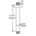 thumbnail image 2 of ALFI brand ABSA6R-PC Polished Chrome 6" Round Ceiling Shower Arm, 2 of 8